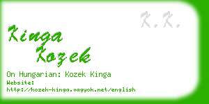 kinga kozek business card